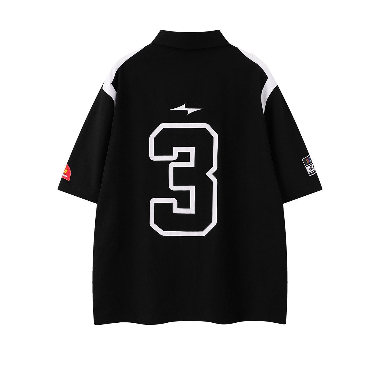 03 拼色Logo寬鬆短袖襯衫