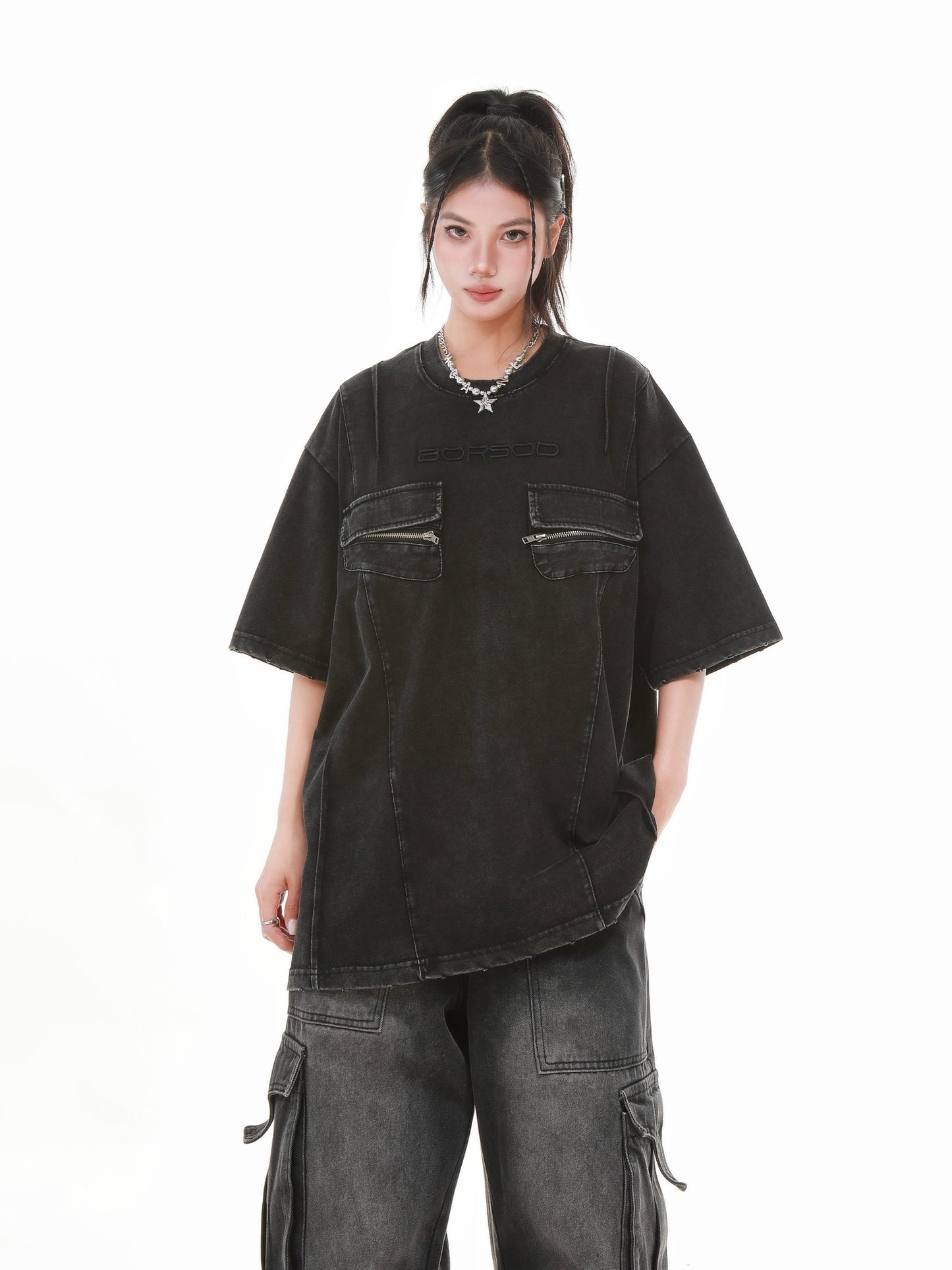 BORSD｜重磅雙拉鍊工裝Tee